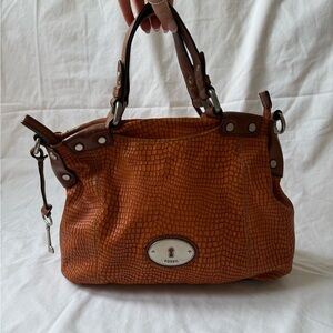 Fossil brown leather purse